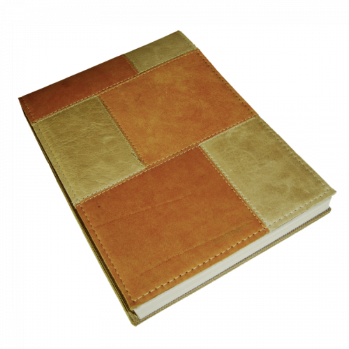 Bloco de Anotações Capa em Retalhos de Couro