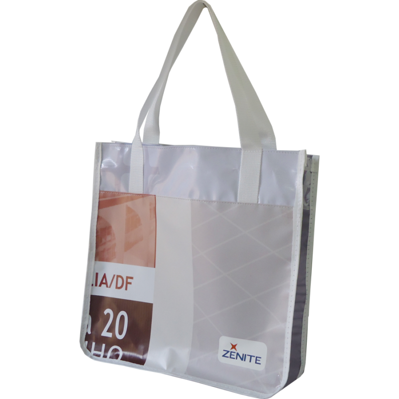 Ecobag sacola feito com retalhos de banners coloridos nº 1 