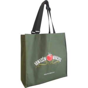 Sacola ecobag com alças de cadarço sintético preto nº 4