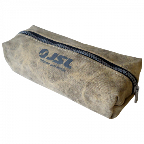 estojo grande com zíper em lona de algodão ecofabrica