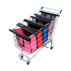 Kit com quatro Ecobags para compras no Mercado