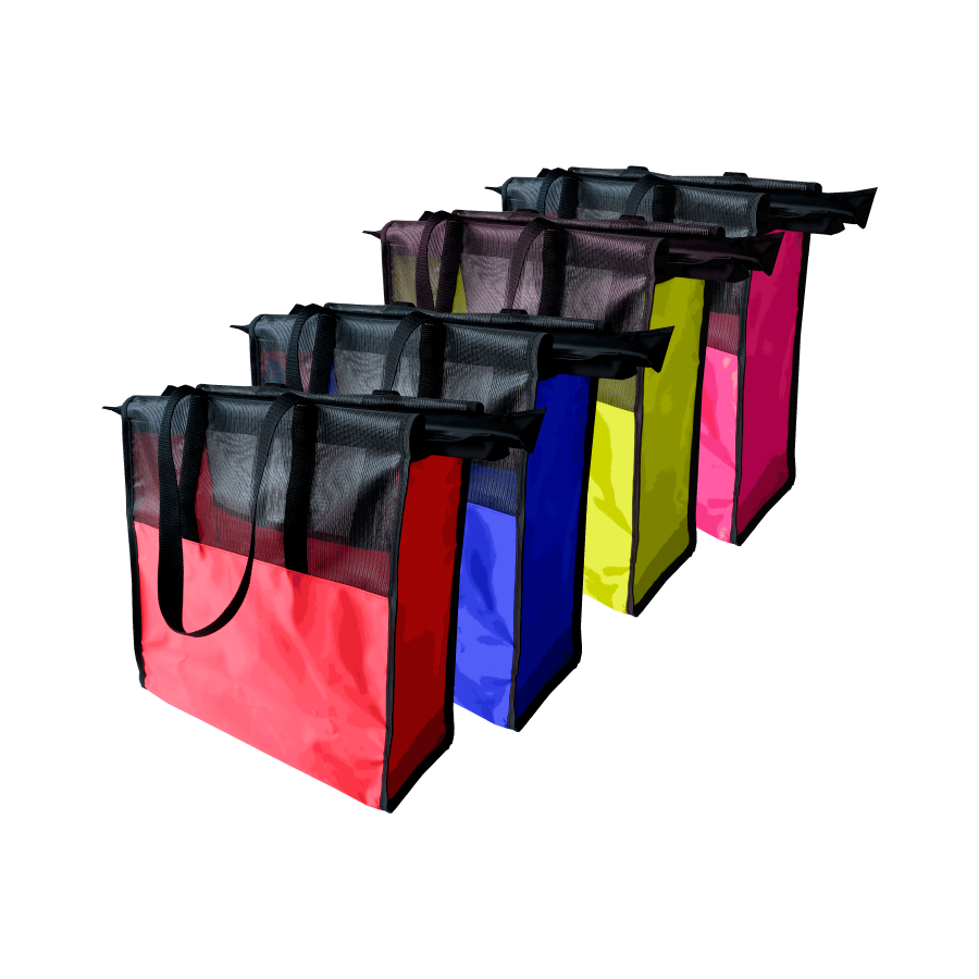 Kit com quatro Ecobags para compras no Mercado
