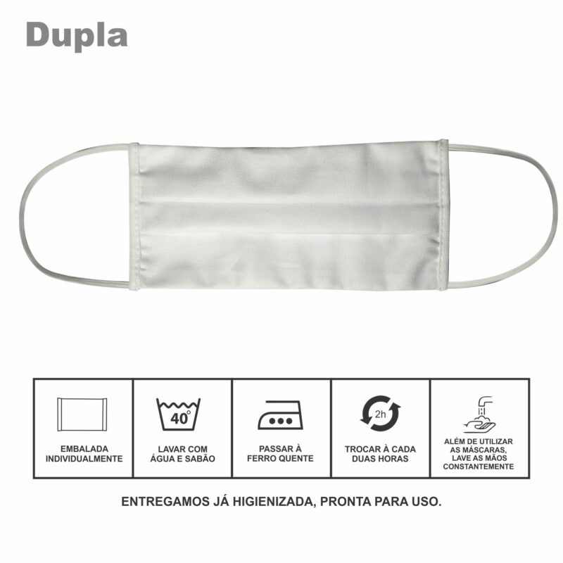 MÁSCARA 100% ALGODÃO REUTILIZÁVEL – SIMPLES – UMA CAMADA DE TECIDO - Image 3