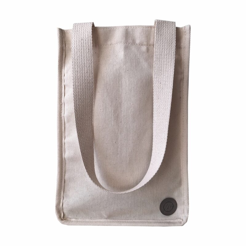 Wine Bag Cru em Lona para Quatro Garrafas SK − 22 x 33 x 16 cm - Imagem 5
