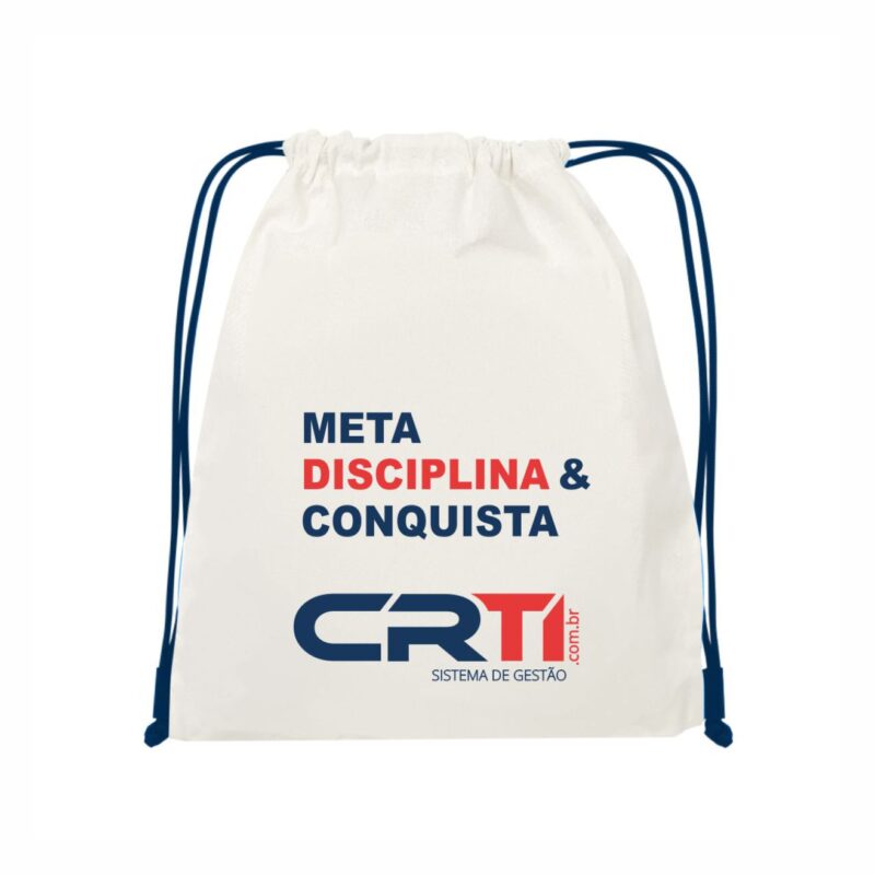 Sacochila em Lona Cru 34x40cm