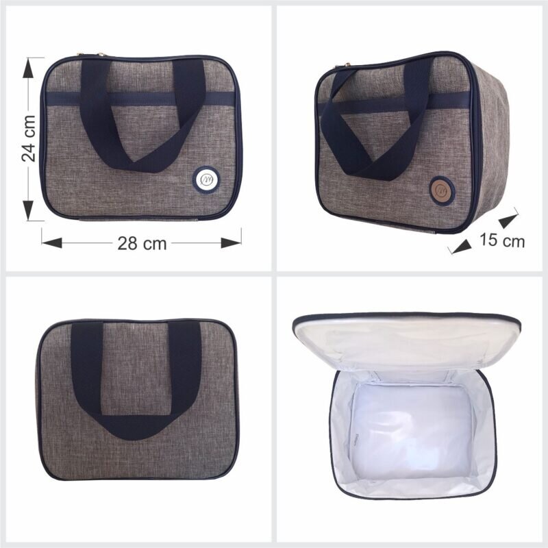 Bolsa Kit Maternidade 5 Peças Para Menino Azul Marinho - Imagem 11
