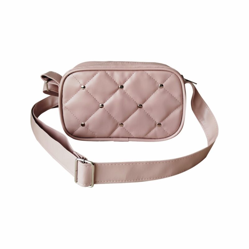 Bolsa Feminina Retangular Rose com rebites - Imagem 3