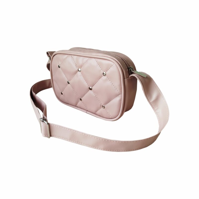 Bolsa Feminina Retangular Rose com rebites