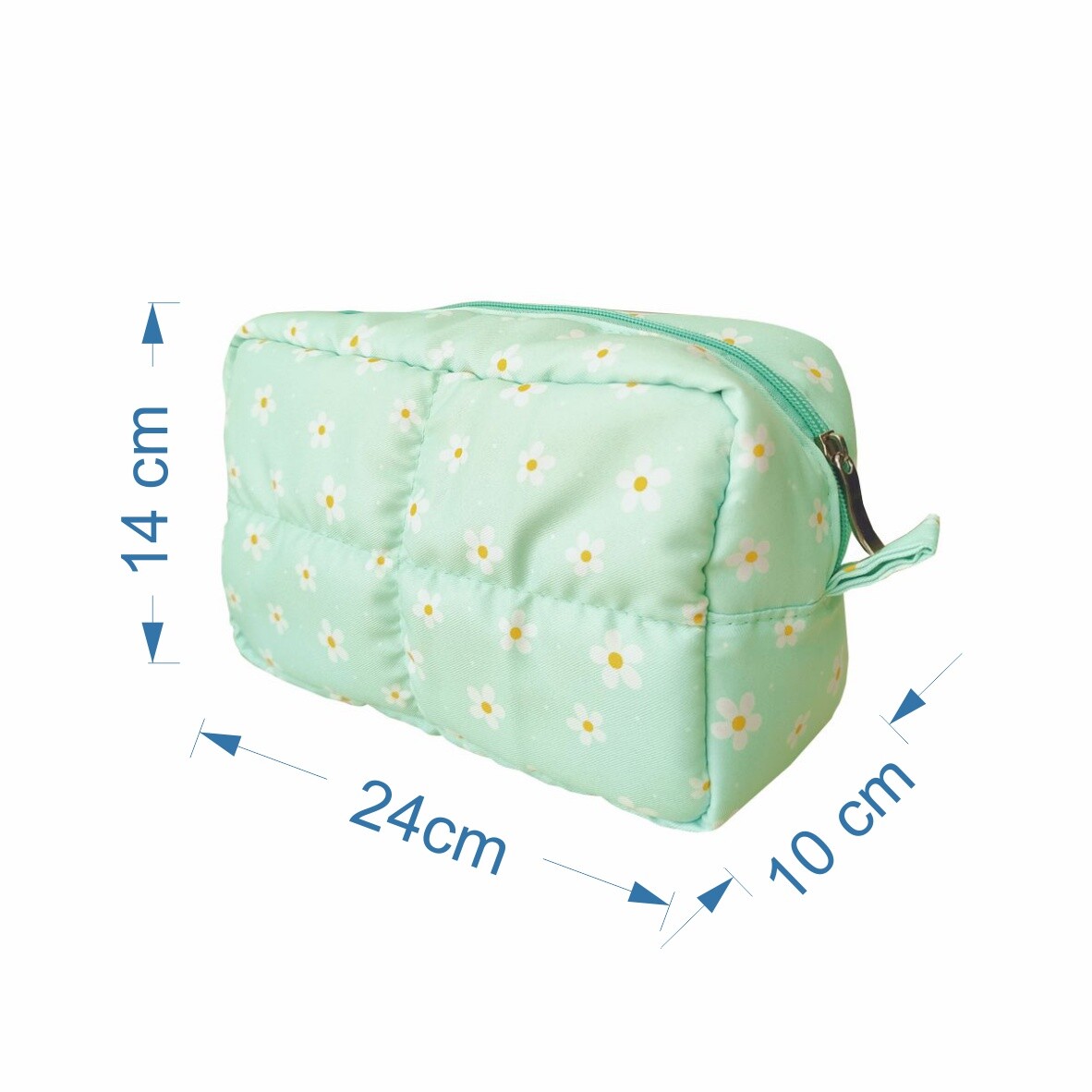 Kit Necessaire e tapa Olho Margaridas Verde - Imagem 8