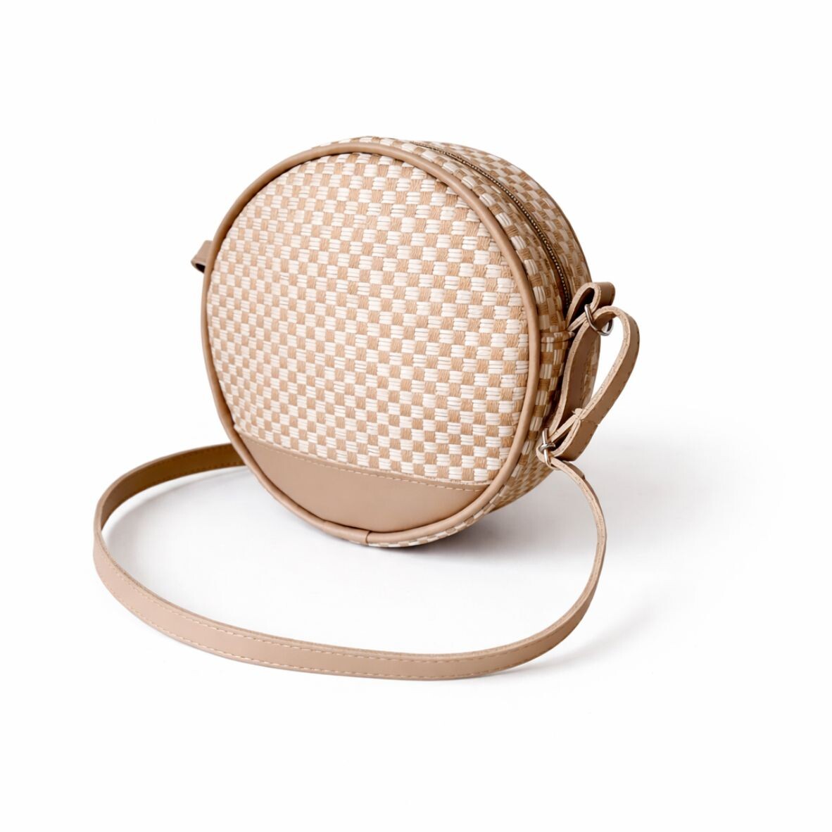 Bolsa Dot Redonda 18x18x5 de Palha - Imagem 4