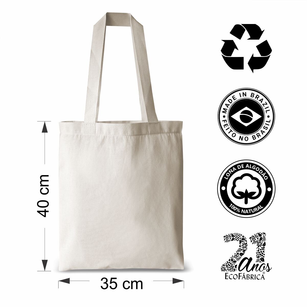EcoBag Algodão Cru 35x40 Dia da Mulher - Imagem 6