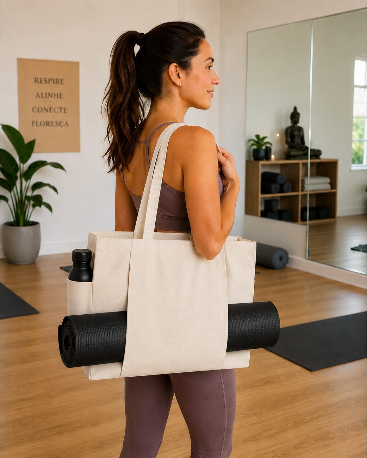Kit 30 peças Ecobag YOGA Cru 45x37x16 Lisa - Imagem 3