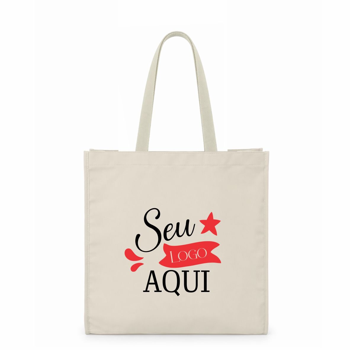 kit 15 EcoBags Dia a Dia Algodão cru 35x35X14